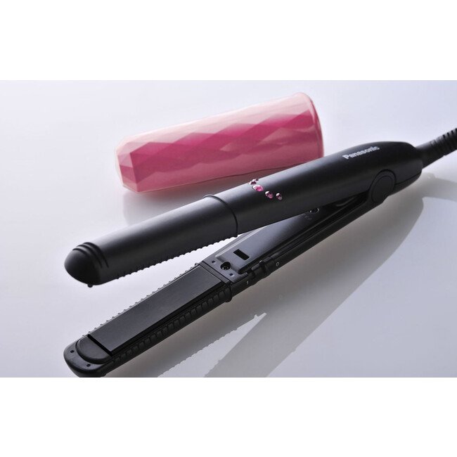 PANASONIC COMPACT HAIR STRAIGHTENER & CURLER - BLACK